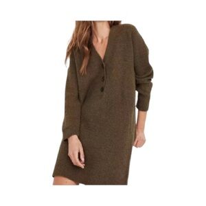Madewell Henley Olive Green Sweater Dress Size XXS​